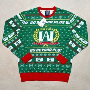 My Hero Academia Ugly Christmas Sweater Size MEDIUM Anime Box Lunch Holiday